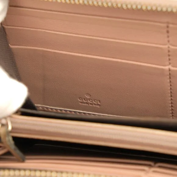 Gucci Micro Guccisima Bow Continental Wallet, Beige Pink, Leather - Picture 9 of 14